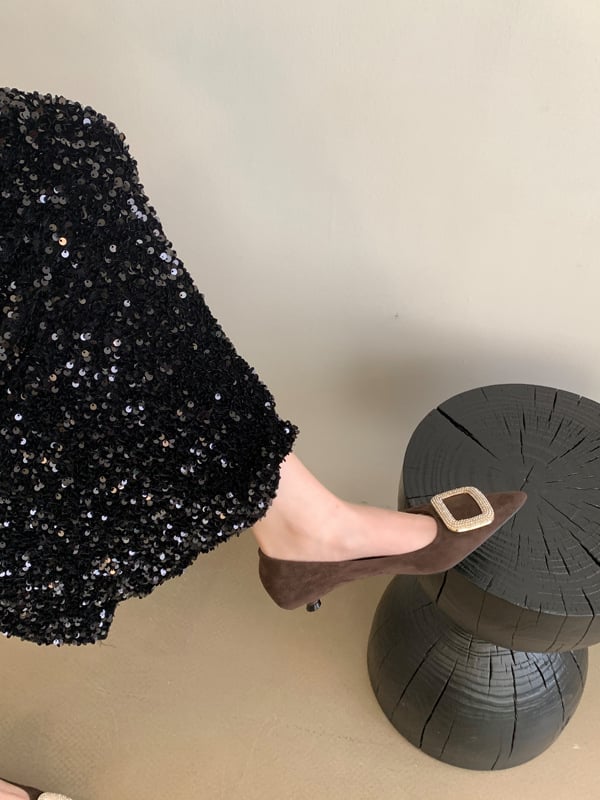 Γυναικείες γόβες με μυτερό δάχτυλο - επάνω από μικροΐνες, χαμηλό τακούνι 1-3 cm, εσωτερικός πάτος PU, μάρκα Huimeisi Zhen