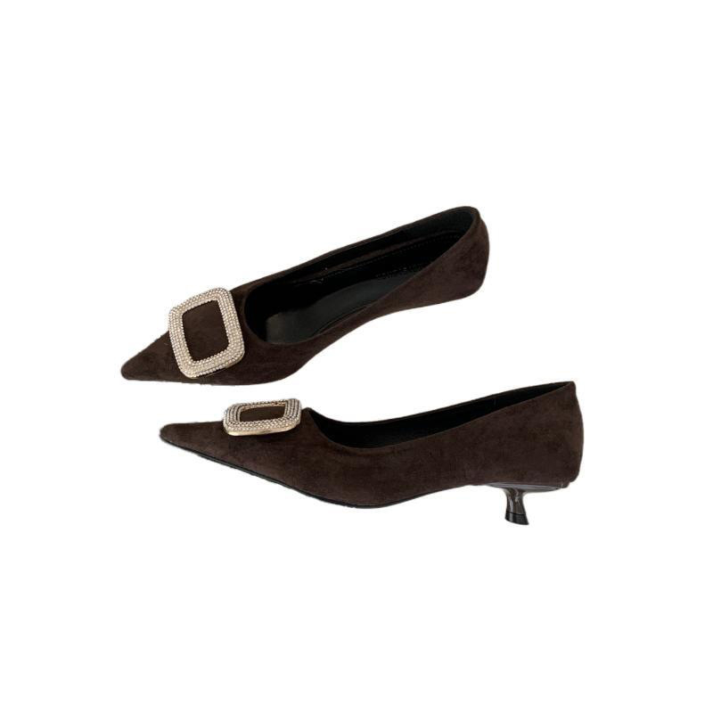 Γυναικείες γόβες με μυτερό δάχτυλο - επάνω από μικροΐνες, χαμηλό τακούνι 1-3 cm, εσωτερικός πάτος PU, μάρκα Huimeisi Zhen