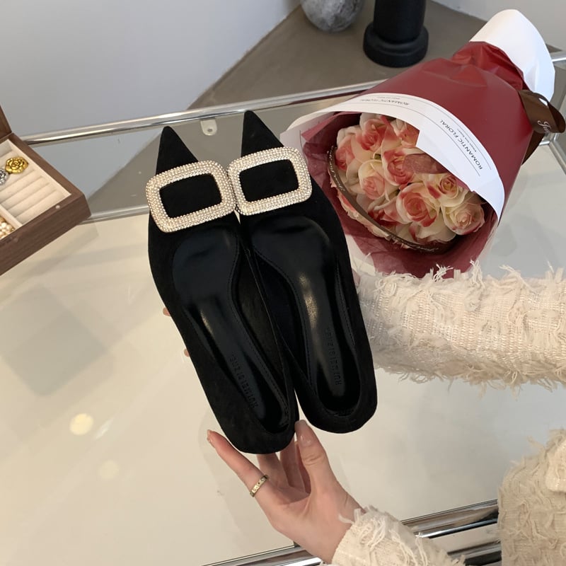 Γυναικείες γόβες με μυτερό δάχτυλο - επάνω από μικροΐνες, χαμηλό τακούνι 1-3 cm, εσωτερικός πάτος PU, μάρκα Huimeisi Zhen