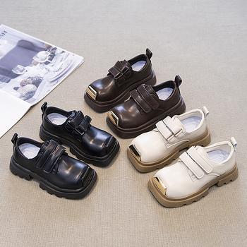 Gyerekeknek PU loafer Velcro-zárással, PU felsőrész, PU belső rész, PU talpbetét, gumitalp