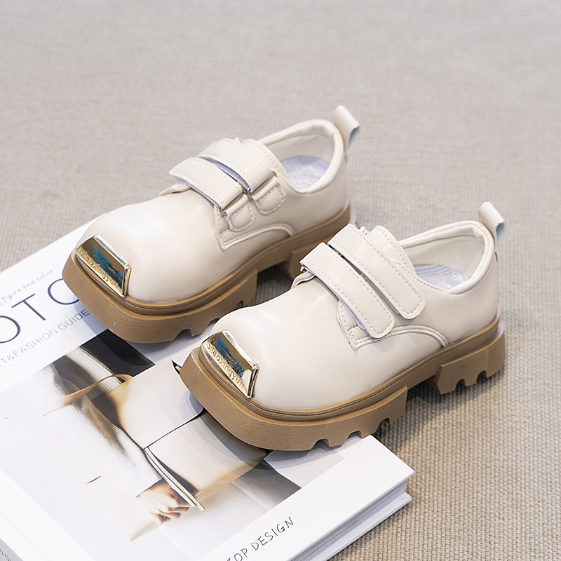 Gyerekeknek PU loafer Velcro-zárással, PU felsőrész, PU belső rész, PU talpbetét, gumitalp