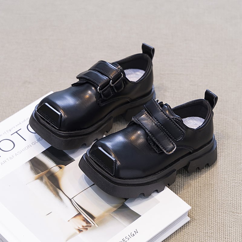 Gyerekeknek PU loafer Velcro-zárással, PU felsőrész, PU belső rész, PU talpbetét, gumitalp