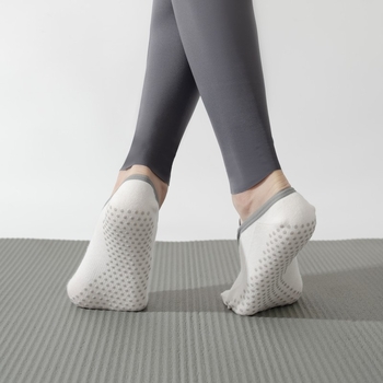 Петопръстни йога чорапи за жени, памук 70–80%, антиплъзгане, попиване на пот, невидими