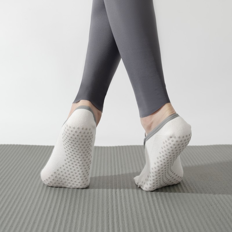 Петопръстни йога чорапи за жени, памук 70–80%, антиплъзгане, попиване на пот, невидими