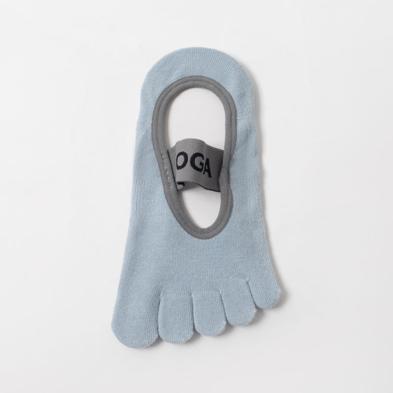 Петопръстни йога чорапи за жени, памук 70–80%, антиплъзгане, попиване на пот, невидими