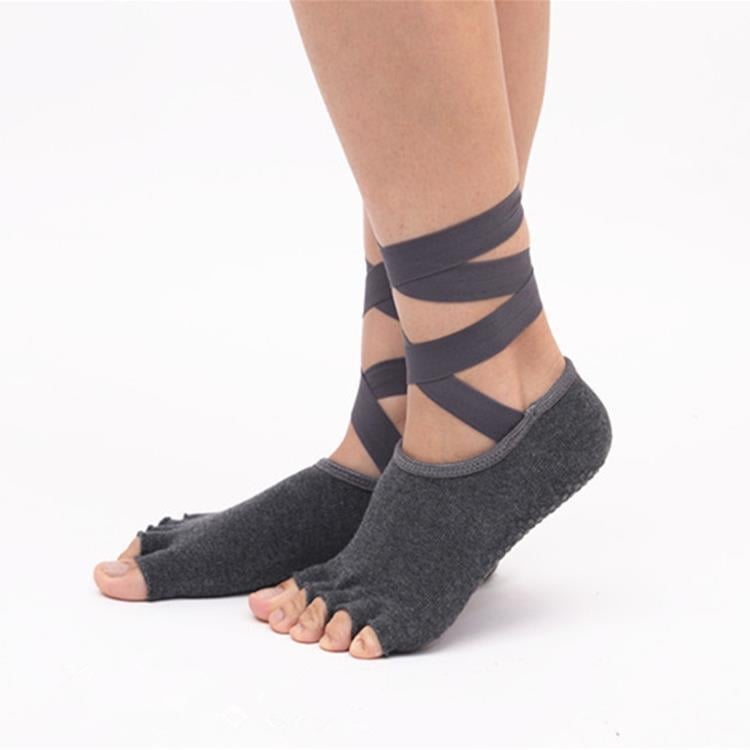 Йога чорапи за жени с антихлъзгаща се връзка, изцяло памук (70–80%), висок цилиндър, попиване на пот, дезодориране, против триене