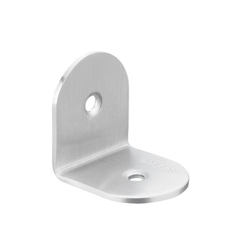 Spojka od nehrđajućeg čelika za pregrade javnih WC-a, 90 stupnjeva, brušeni završetak, dvodijelni set