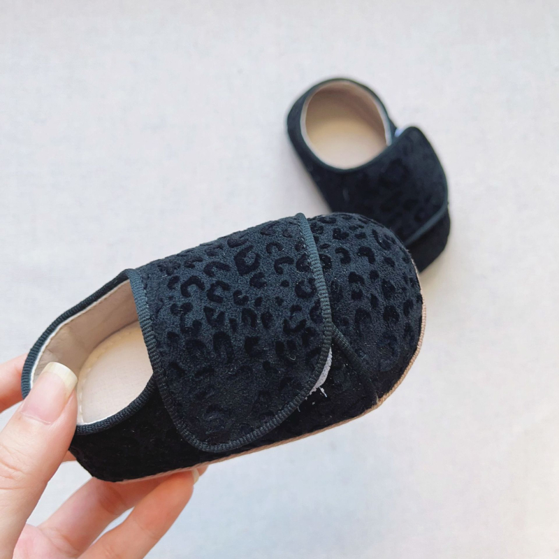 Dječje cipele s Korejskim stilom, Velcro zatvarač, protuklizna potplata, leopard uzorak, mekana potplata (Sezone: zima, proljeće, jesen)