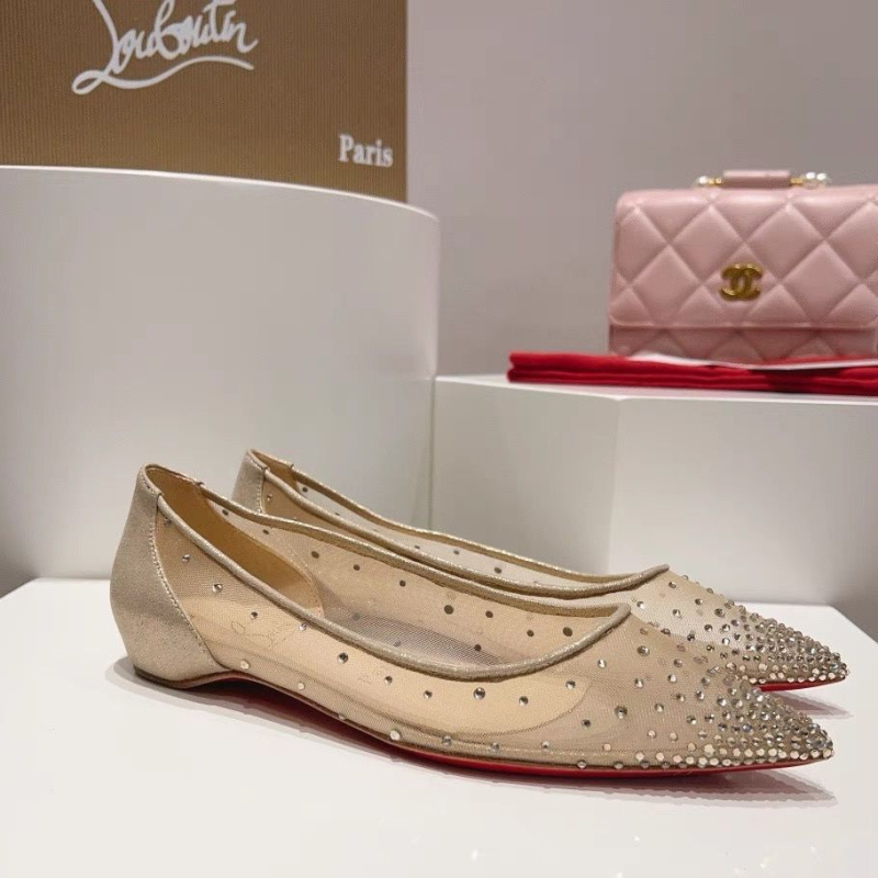 Γυναικείες επίπεδες παπούτσια με μυτερό δάχτυλο, ενσωματωμένη αύξηση ύψους και διχτυωτές κρύσταλλες; Άνω: τεχνητό φλίς; Σόλα: φυσικό καουτσούκ; Πάτος: μαλλί; Ύψος τακουνιού: χαμηλό; Σχήμα τακουνιού: γατάκι