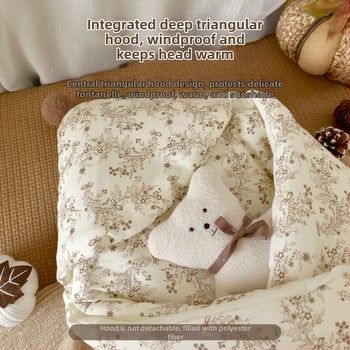 Novorodenecká zimná deka s čistou bavlnou, výplň polyestera a bavlna, 0.55-1.0 kg, s odnímateľnou vnútornou bavlnennou vrstvou