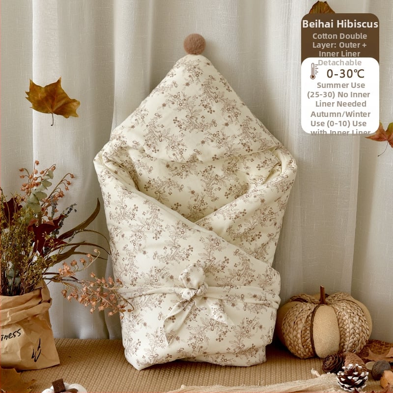 Novorodenecká zimná deka s čistou bavlnou, výplň polyestera a bavlna, 0.55-1.0 kg, s odnímateľnou vnútornou bavlnennou vrstvou