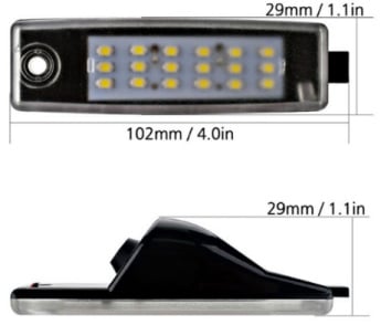 LED φωτιστικό πινακίδας αυτοκινήτου για Toyota 20 Series (Corolla, Wish, Crown, Alphard), 12V, 5W, διάρκεια ζωής 30000 h, LED πηγή φωτός