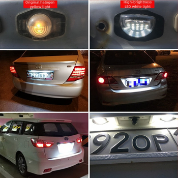 LED φωτιστικό πινακίδας αυτοκινήτου για Toyota 20 Series (Corolla, Wish, Crown, Alphard), 12V, 5W, διάρκεια ζωής 30000 h, LED πηγή φωτός