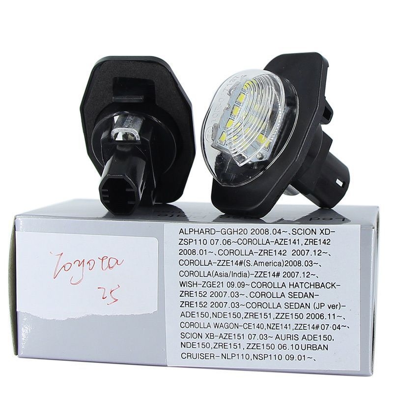 LED φωτιστικό πινακίδας αυτοκινήτου για Toyota 20 Series (Corolla, Wish, Crown, Alphard), 12V, 5W, διάρκεια ζωής 30000 h, LED πηγή φωτός