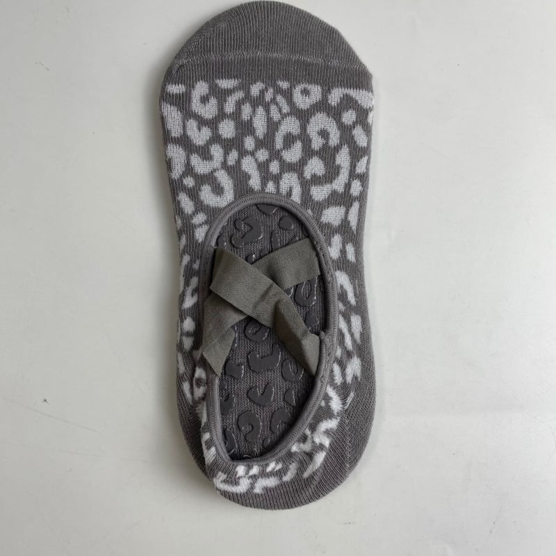 Женски чорапи за йога с дантелена презрамка, памучни, противохлъзгащи, балетен стил, къси