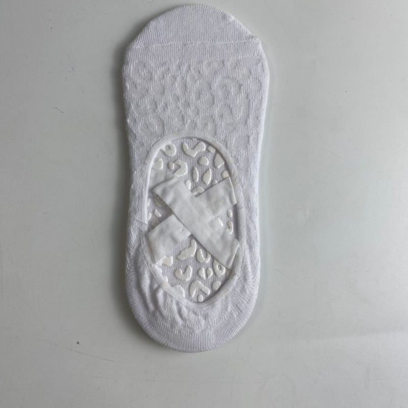 Женски чорапи за йога с дантелена презрамка, памучни, противохлъзгащи, балетен стил, къси