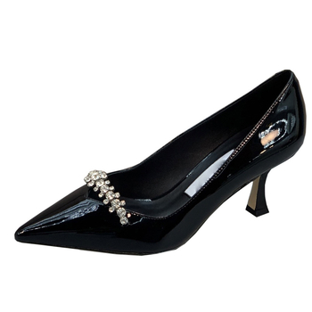 Γνήσιο δέρμα: Γυναικείες υψηλές γόβες με μυτερό μπροστινό μέρος, τακούνι στιλέτο 6–8 cm, Slip-On