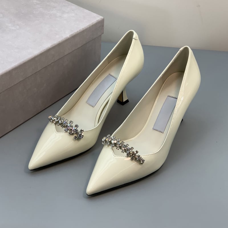 Γνήσιο δέρμα: Γυναικείες υψηλές γόβες με μυτερό μπροστινό μέρος, τακούνι στιλέτο 6–8 cm, Slip-On