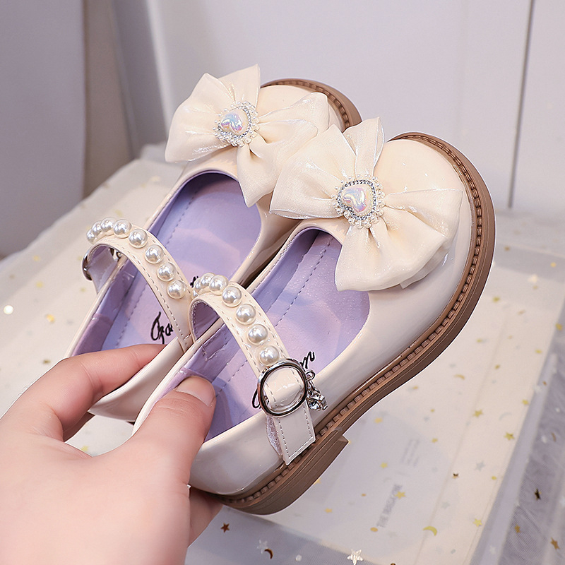 Pantofi pentru fete, din microfibră, închidere Velcro, talpă din cauciuc, talpă joasă, branț din piele artificială