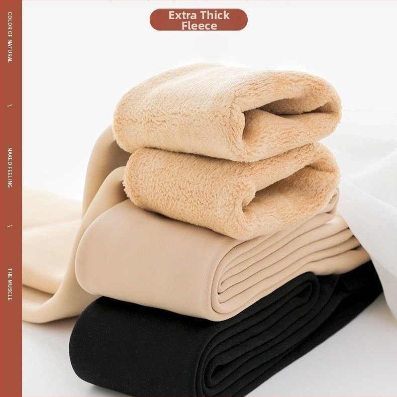 Γυναικείες καλσόν με επένδυση φλίς για χειμώνα, υπέρ-παχύ μονόχρωμο σχέδιο (Υλικό: Νάιλον; Επένδυση: Φλίς; Μοτίο: Μονόχρωμο; Πάχος: Υπέρ-παχύ; Τύπος κάλτσας: με πόδια)