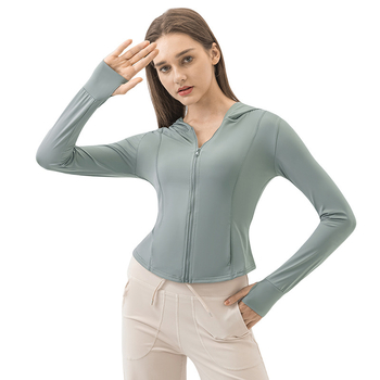 Vanjska jakna s kapuljačom UPF50+, hladan Ice-Feel doživljaj, lagana Spandex tkanina, kratka silueta