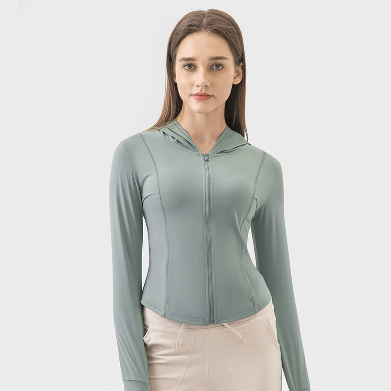 Vanjska jakna s kapuljačom UPF50+, hladan Ice-Feel doživljaj, lagana Spandex tkanina, kratka silueta