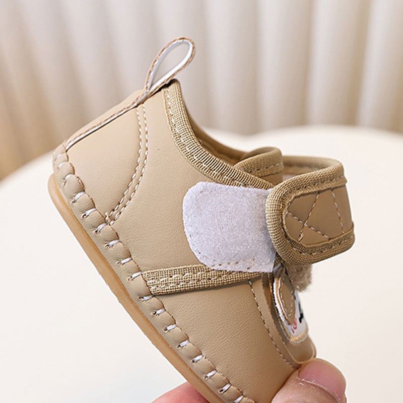 Dječje cipele s mekanom potplatom, karikatura uzorak, Velcro zatvarač, okrugli vrh prsta, zimske