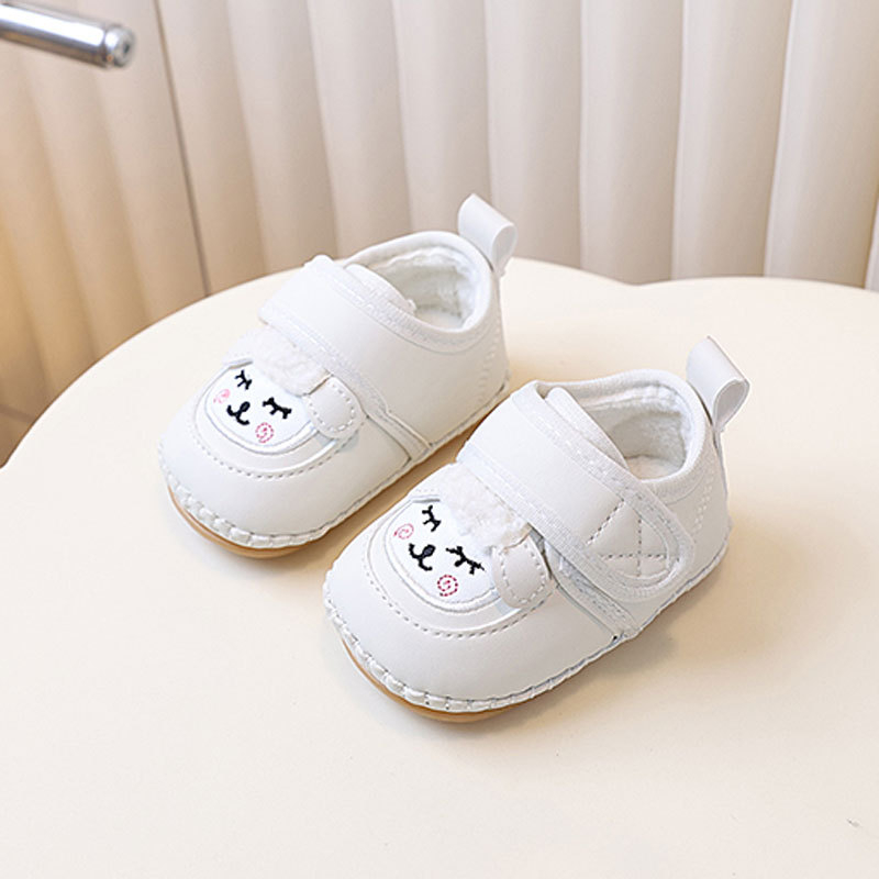 Dječje cipele s mekanom potplatom, karikatura uzorak, Velcro zatvarač, okrugli vrh prsta, zimske