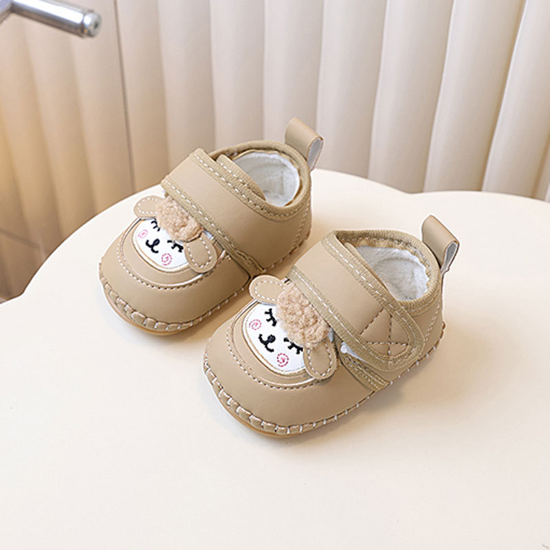 Dječje cipele s mekanom potplatom, karikatura uzorak, Velcro zatvarač, okrugli vrh prsta, zimske