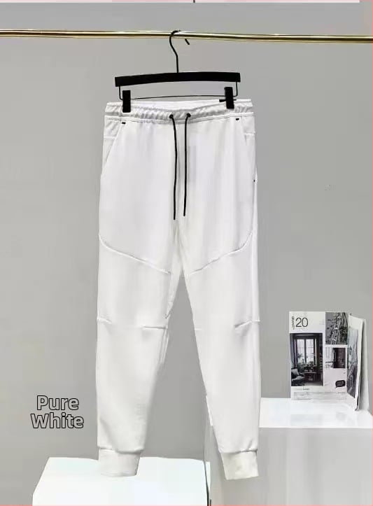 Férfi pamut kötött sport- és edző nadrág, szűk szabás, 350 g/m² anyag, őszi szezon