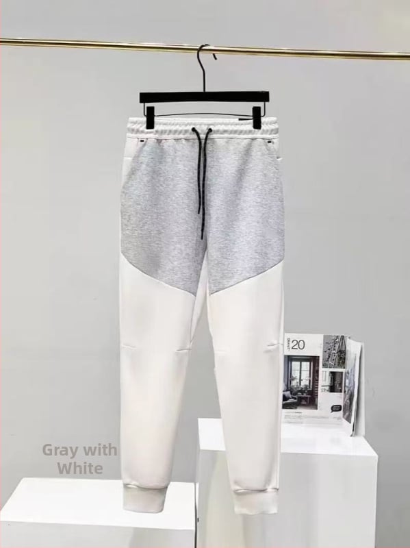 Férfi pamut kötött sport- és edző nadrág, szűk szabás, 350 g/m² anyag, őszi szezon