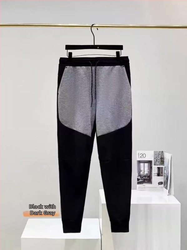 Férfi pamut kötött sport- és edző nadrág, szűk szabás, 350 g/m² anyag, őszi szezon