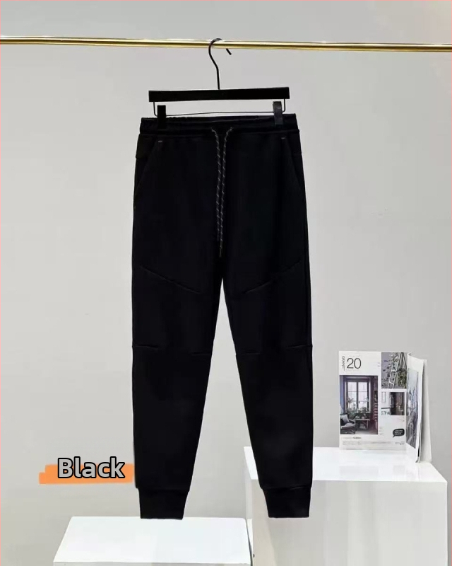 Férfi pamut kötött sport- és edző nadrág, szűk szabás, 350 g/m² anyag, őszi szezon