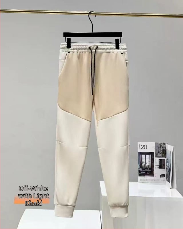 Férfi pamut kötött sport- és edző nadrág, szűk szabás, 350 g/m² anyag, őszi szezon