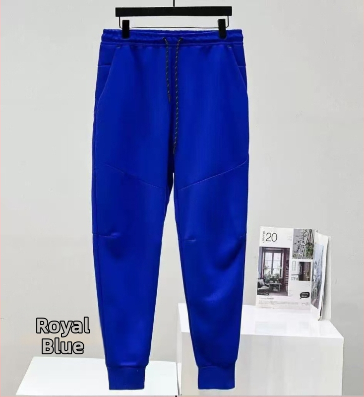 Férfi pamut kötött sport- és edző nadrág, szűk szabás, 350 g/m² anyag, őszi szezon