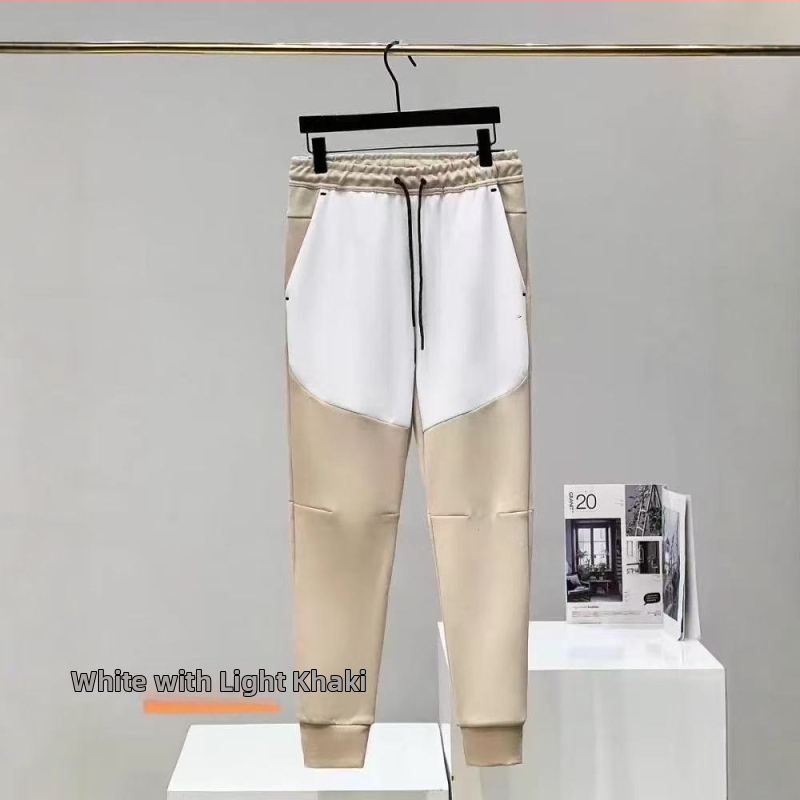 Férfi pamut kötött sport- és edző nadrág, szűk szabás, 350 g/m² anyag, őszi szezon