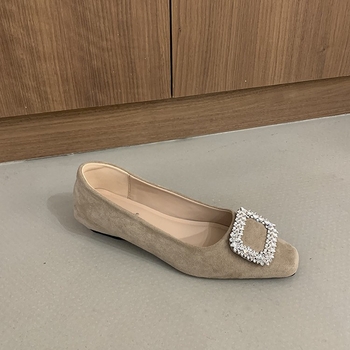 Παπούτσια Mary Jane σε κορεατικό στυλ με τετράγωνη μύτη, χαμηλό τακούνι, χωρίς κορδόνια