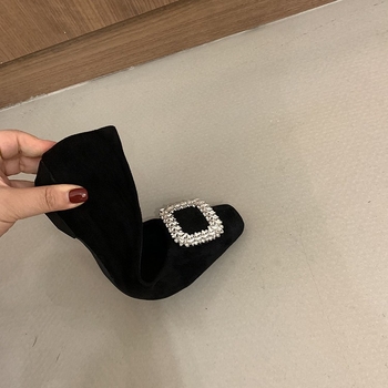 Παπούτσια Mary Jane σε κορεατικό στυλ με τετράγωνη μύτη, χαμηλό τακούνι, χωρίς κορδόνια