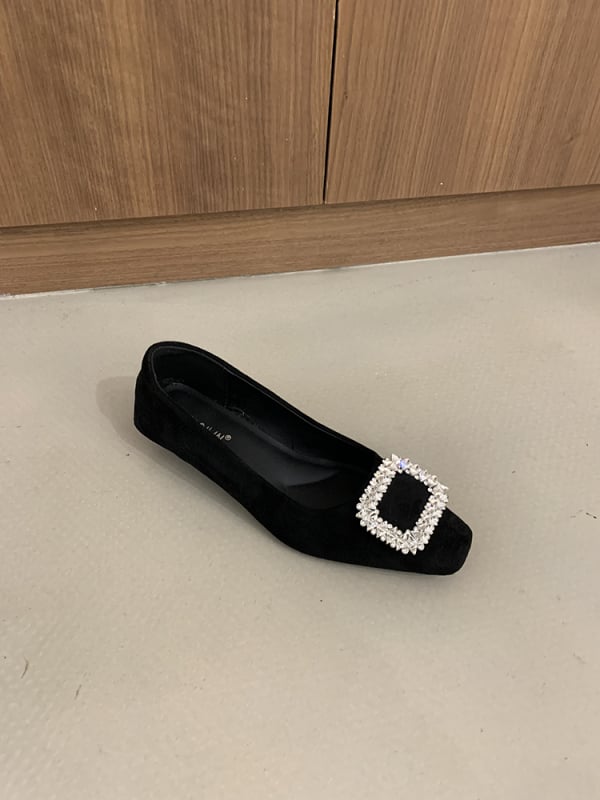 Παπούτσια Mary Jane σε κορεατικό στυλ με τετράγωνη μύτη, χαμηλό τακούνι, χωρίς κορδόνια