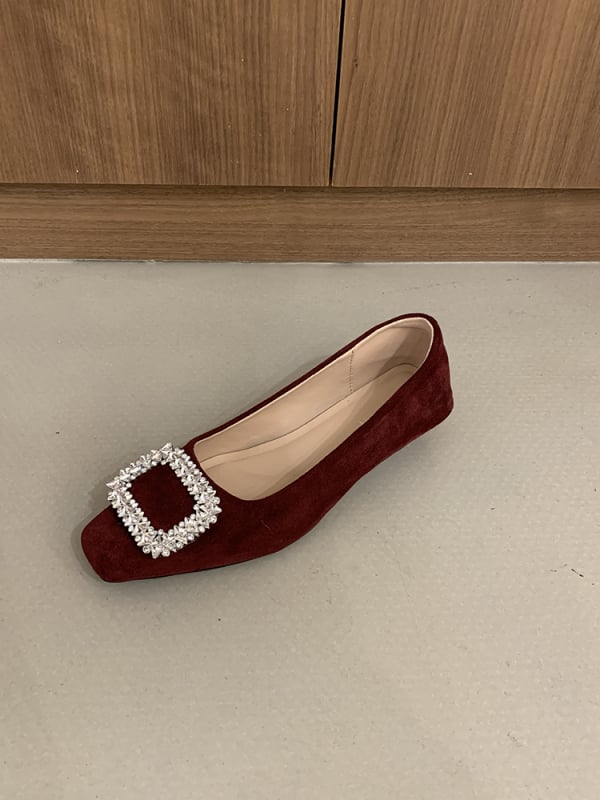 Παπούτσια Mary Jane σε κορεατικό στυλ με τετράγωνη μύτη, χαμηλό τακούνι, χωρίς κορδόνια