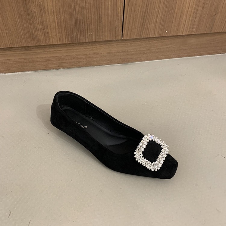 Παπούτσια Mary Jane σε κορεατικό στυλ με τετράγωνη μύτη, χαμηλό τακούνι, χωρίς κορδόνια