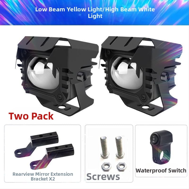 LED προβολέας μοτοσικλέτας με λέιζερ, αντι-ομίχλη, εξωτερική τοποθέτηση