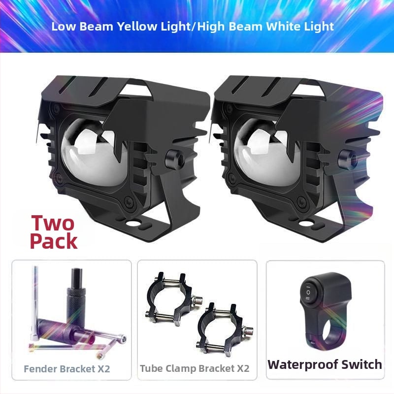 LED προβολέας μοτοσικλέτας με λέιζερ, αντι-ομίχλη, εξωτερική τοποθέτηση