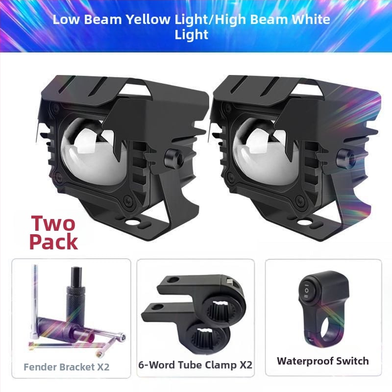 LED προβολέας μοτοσικλέτας με λέιζερ, αντι-ομίχλη, εξωτερική τοποθέτηση