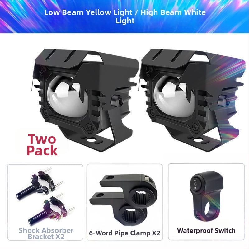 LED προβολέας μοτοσικλέτας με λέιζερ, αντι-ομίχλη, εξωτερική τοποθέτηση