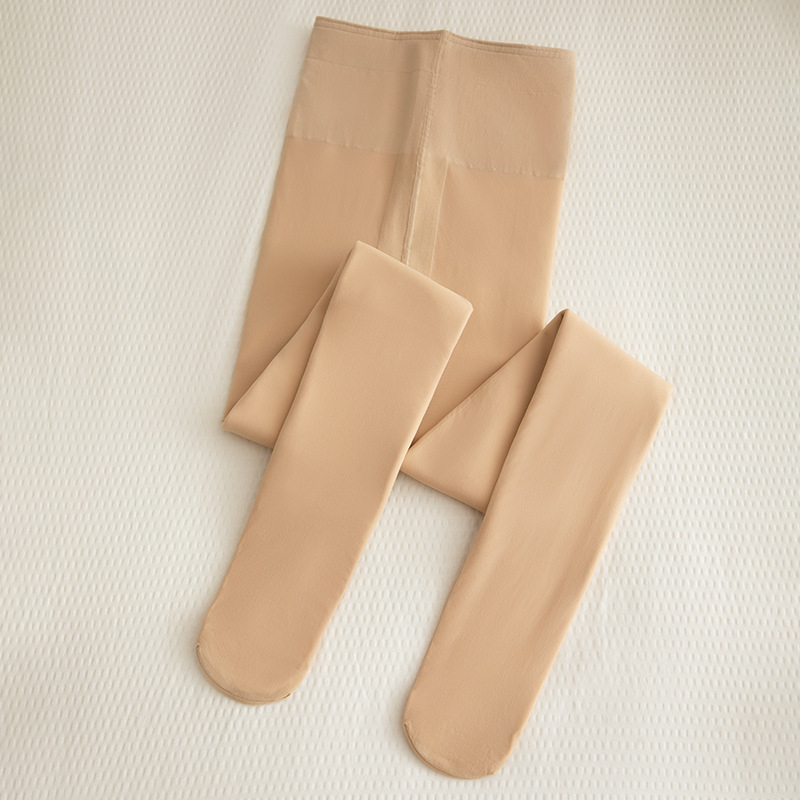 All-in-One Culotte čarape-hlače - Debeli najlon miks, Topla fleece podstava, Mikroelastičnost, Jednobojni uzorak