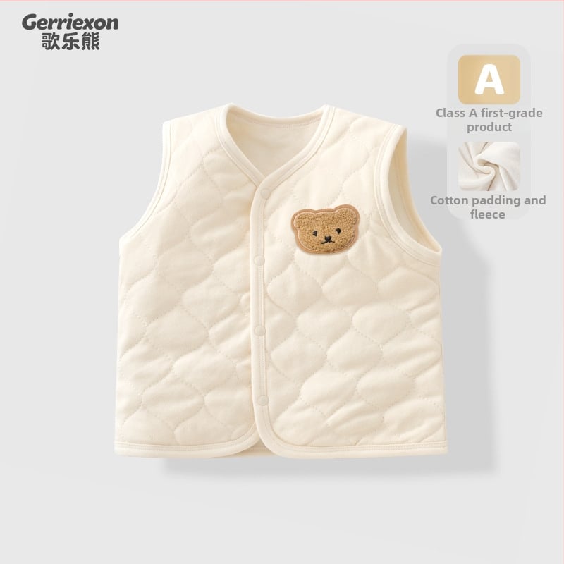 Παιδικό γιλέκο, ύφασμα 95% βαμβάκι, απλός σχεδιασμός, για ηλικίες 1–3 ετών, Άνοιξη 2025.