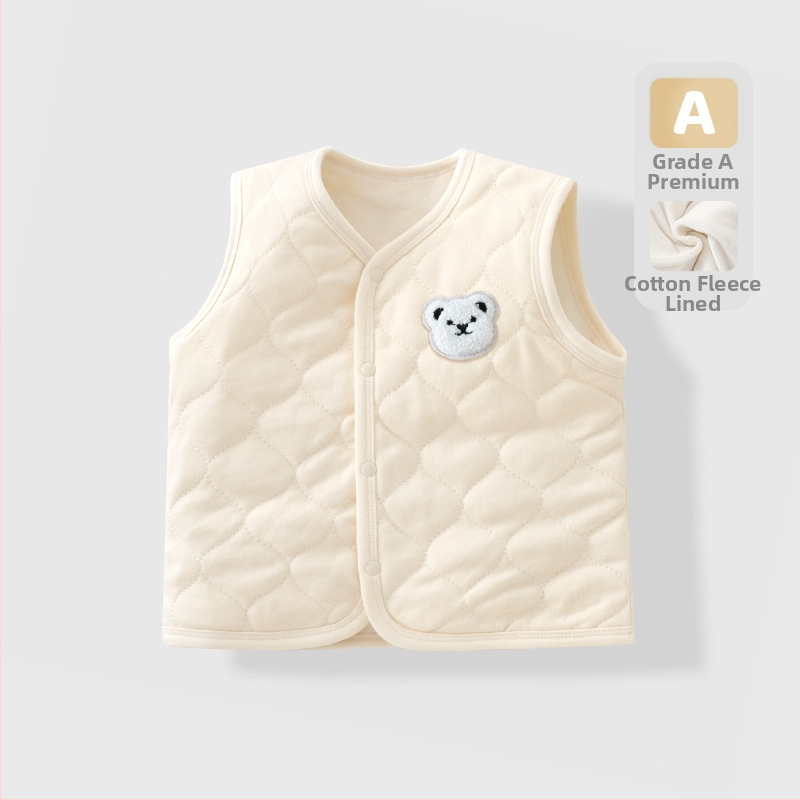 Παιδικό γιλέκο, ύφασμα 95% βαμβάκι, απλός σχεδιασμός, για ηλικίες 1–3 ετών, Άνοιξη 2025.