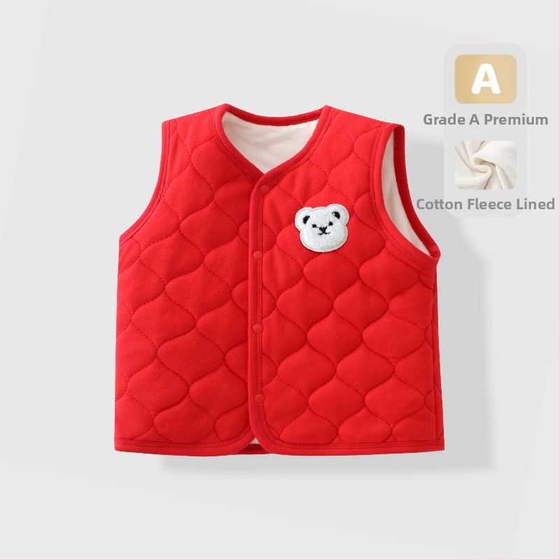 Παιδικό γιλέκο, ύφασμα 95% βαμβάκι, απλός σχεδιασμός, για ηλικίες 1–3 ετών, Άνοιξη 2025.
