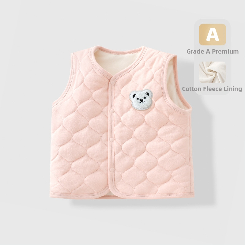 Παιδικό γιλέκο, ύφασμα 95% βαμβάκι, απλός σχεδιασμός, για ηλικίες 1–3 ετών, Άνοιξη 2025.